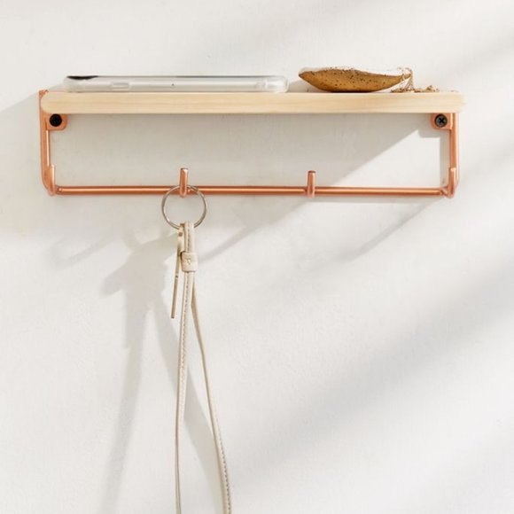 Urban Outfitters Other - URBAN OUTFITTERS Harlow Entryway Wall Shelf COPPER